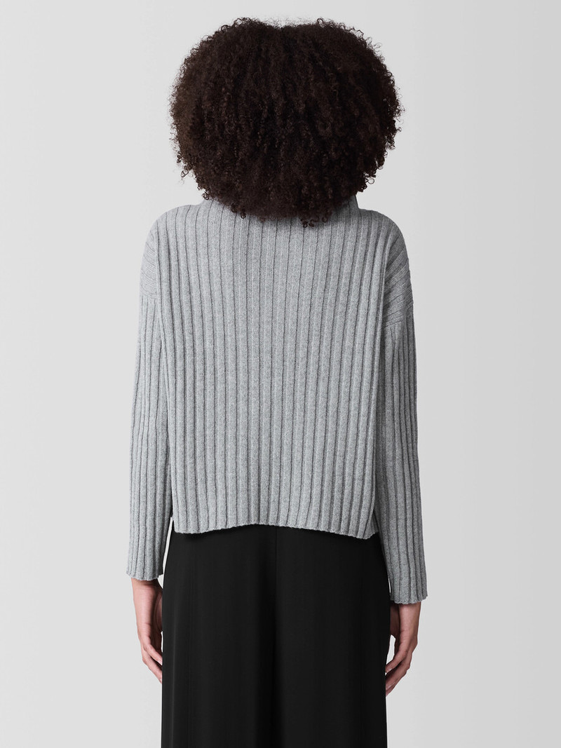 Recycled Wool Cashmere Funnel Neck Top 4