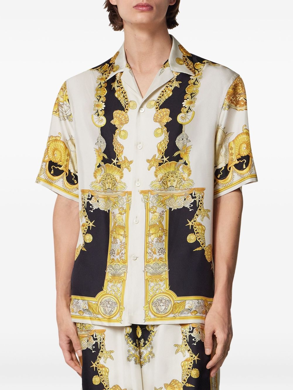 Coral Theatre-print short-sleeve shirt - 3