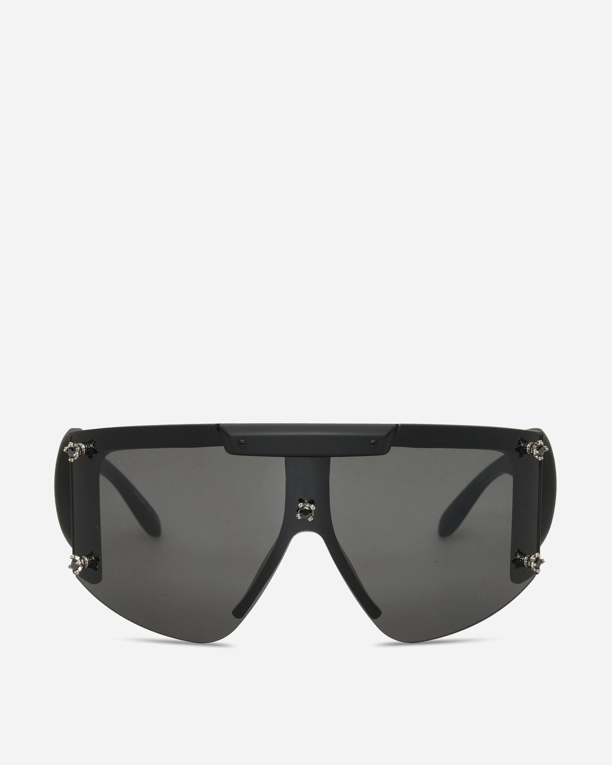 Gem-Stud Knotted Sunglasses Black Matte - 1