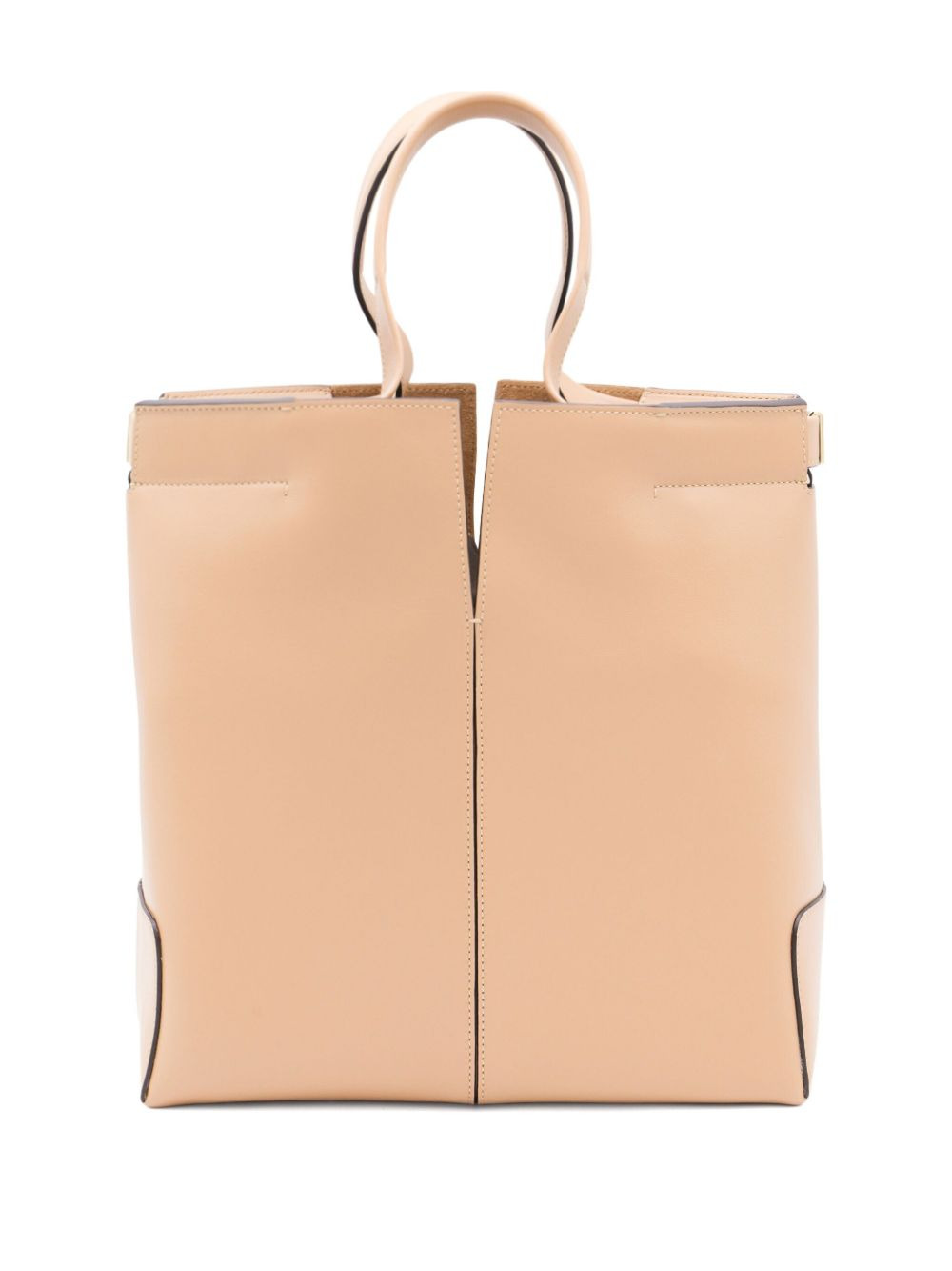 top-handle leather tote bag - 2