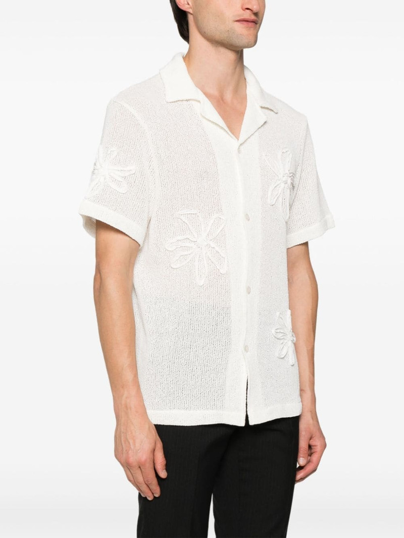 floral-appliquÃ© crochet shirt 3