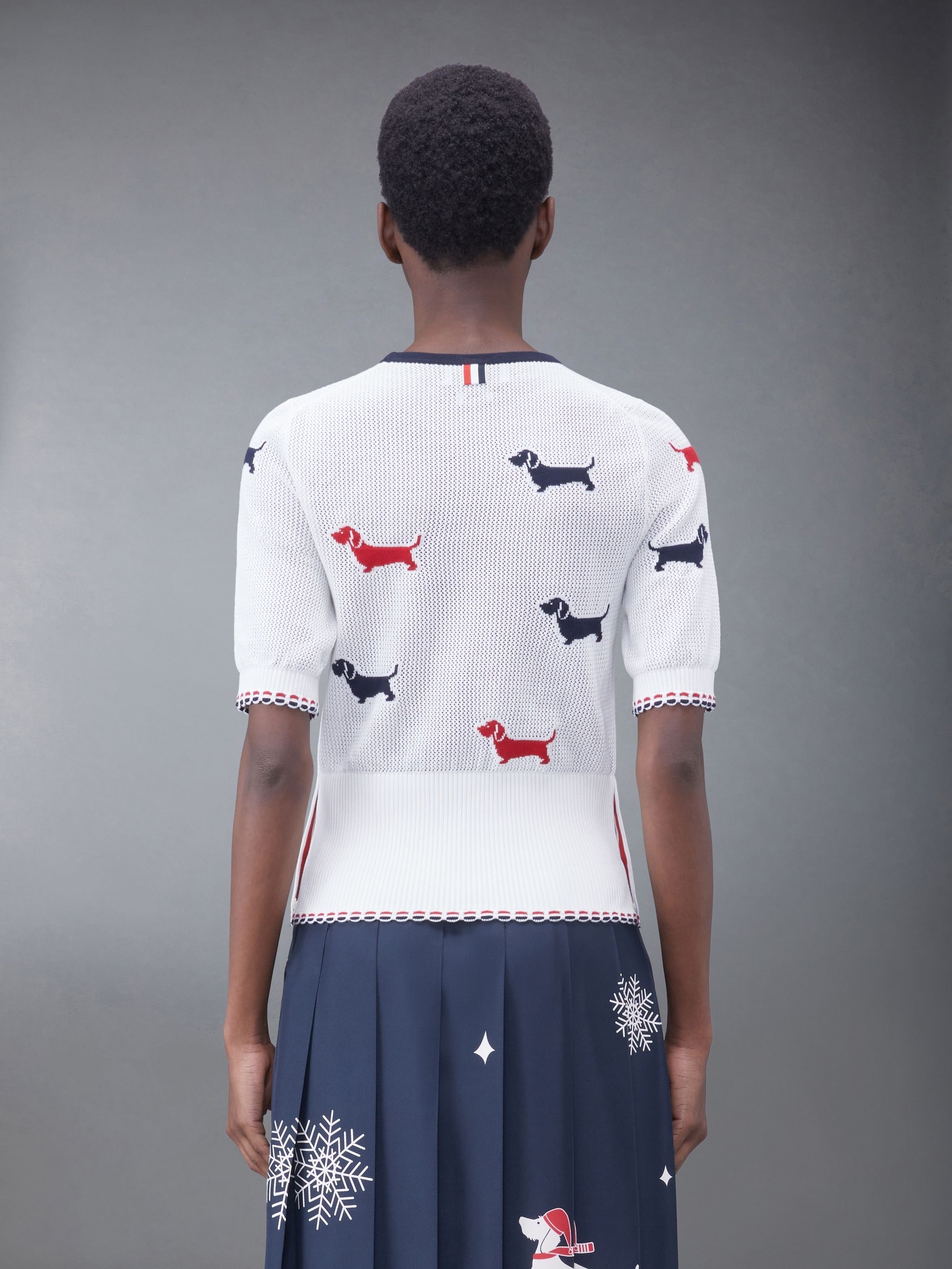 Cotton Crewneck Pointelle Hector Tee - 2