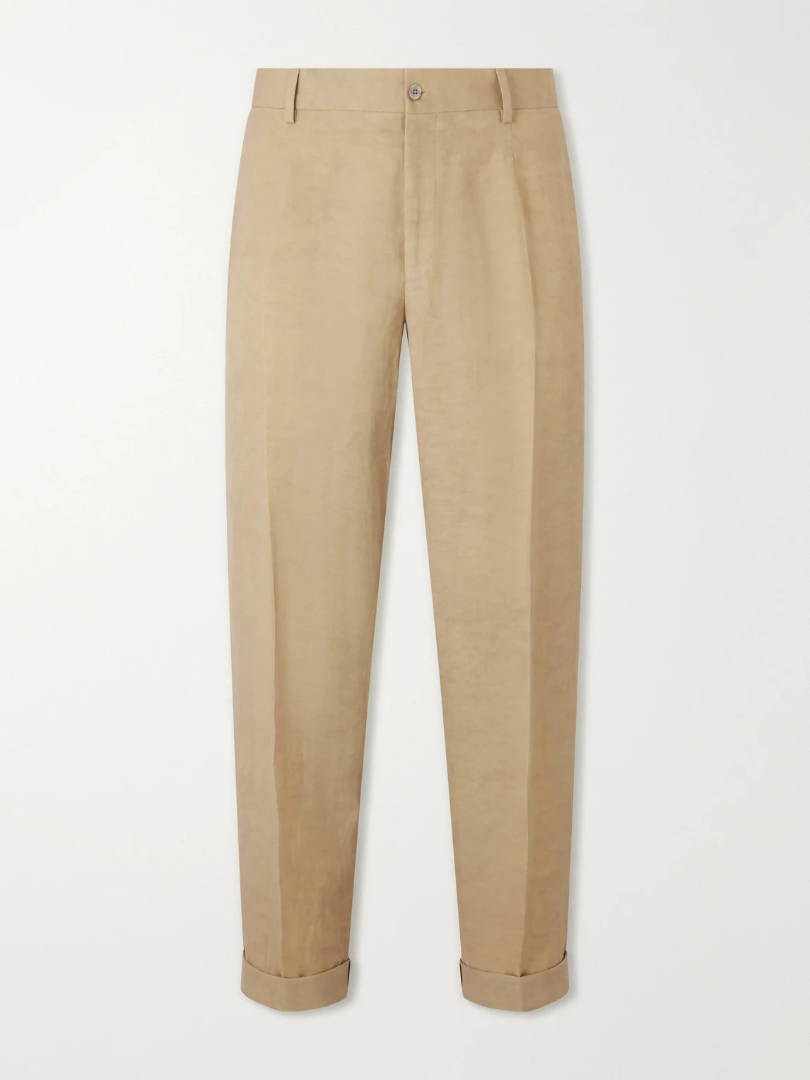 Tapered Linen Trousers - 1