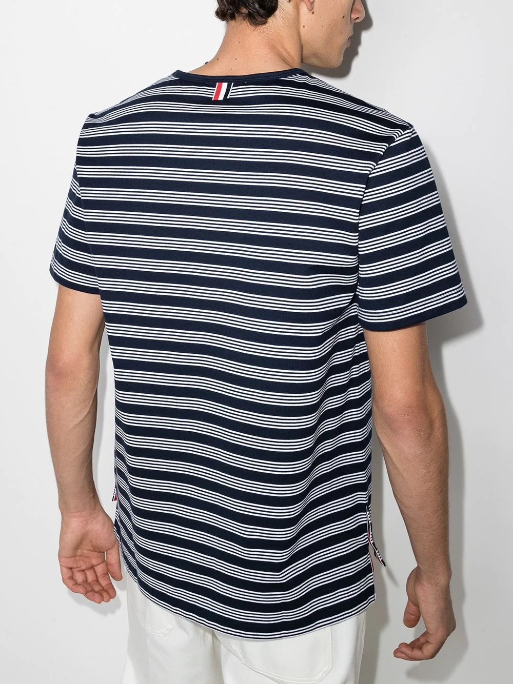 logo-patch striped T-shirt - 3