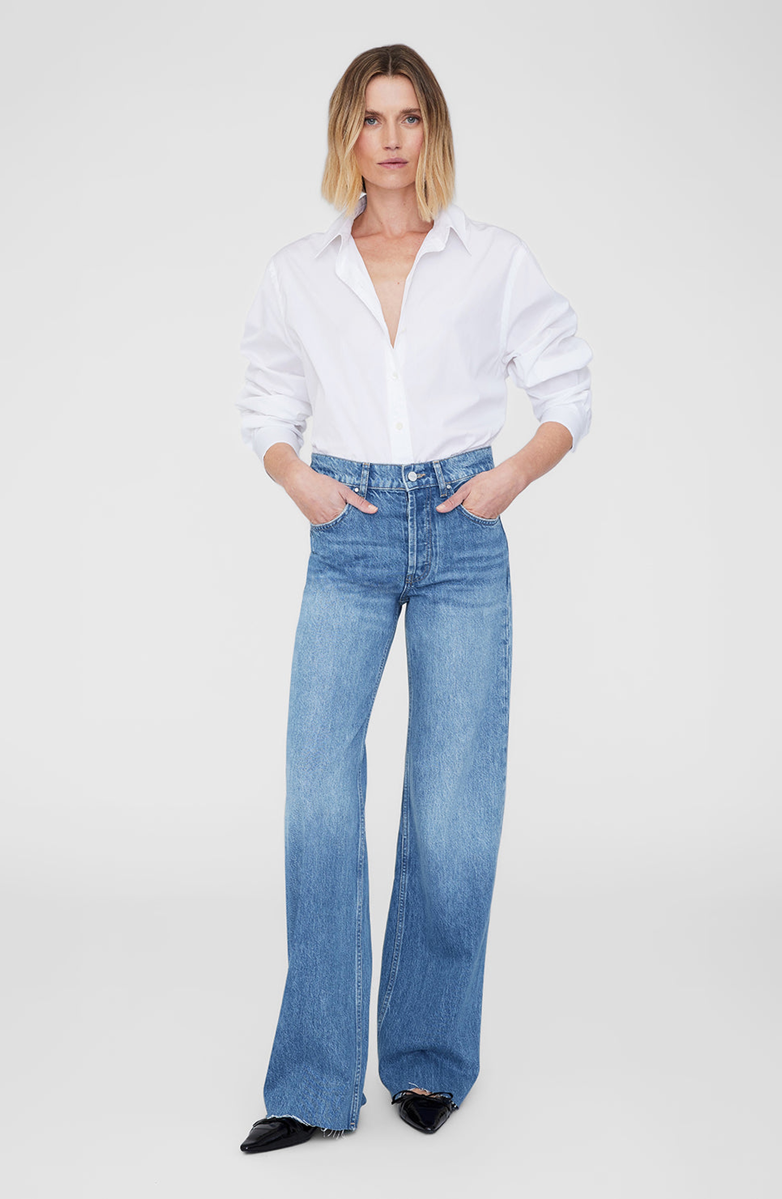 ANINE BING Hugh Jean in Panama Blue at Nordstrom - 7