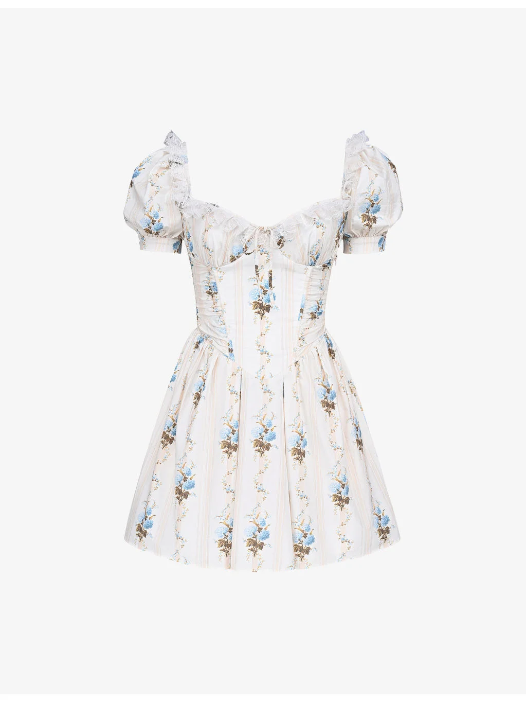 Issa Floral-Print Stretch-Cotton Mini Dress - 1