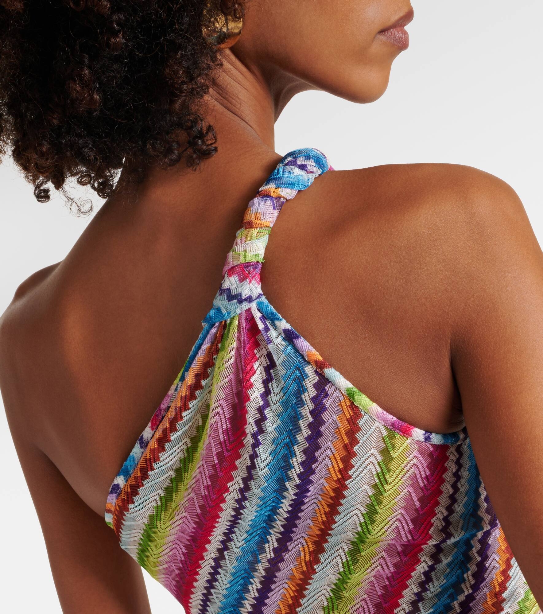 Zigzag one-shoulder beach dress - 6