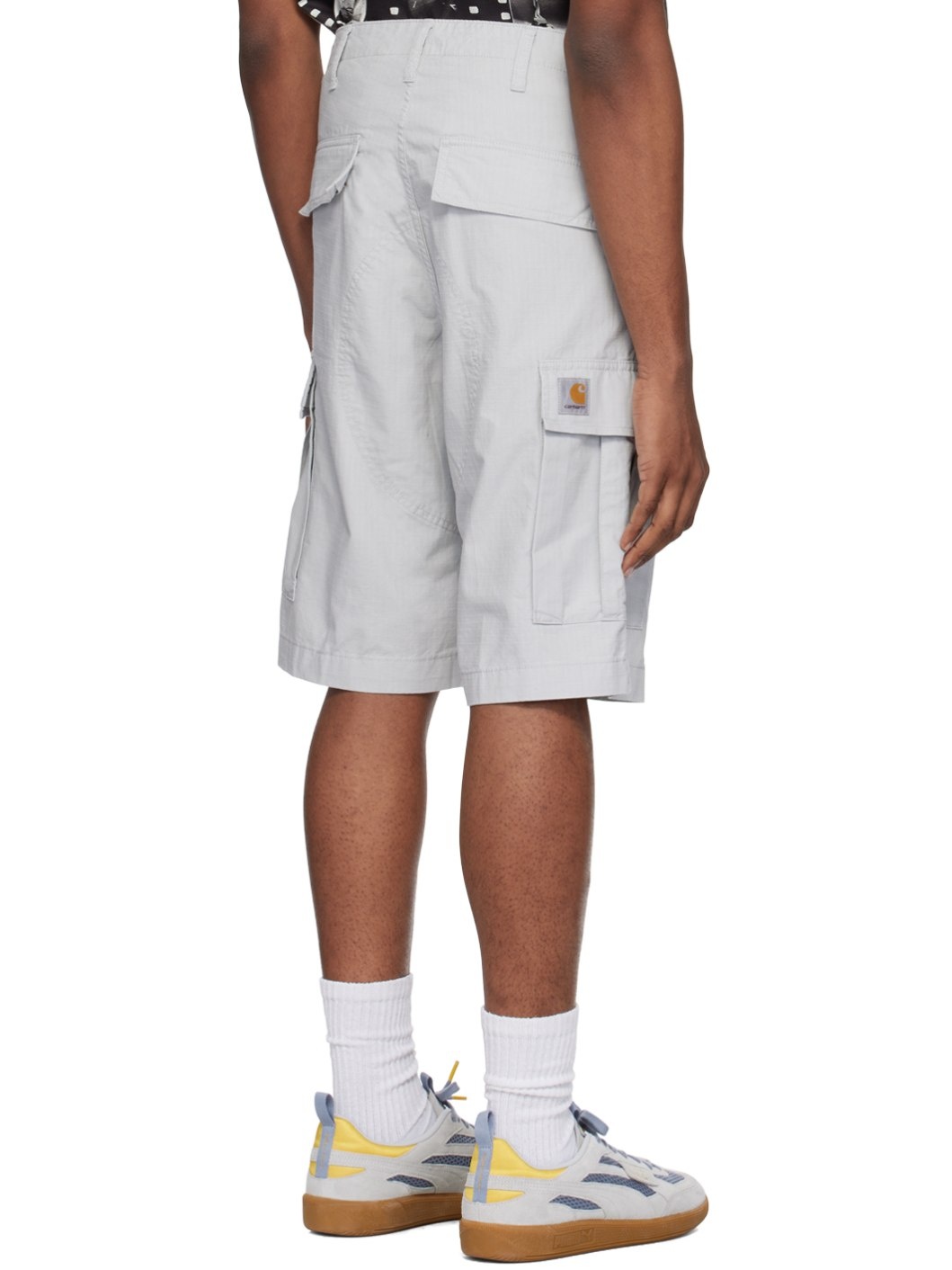 Gray Regular Cargo Shorts - 3