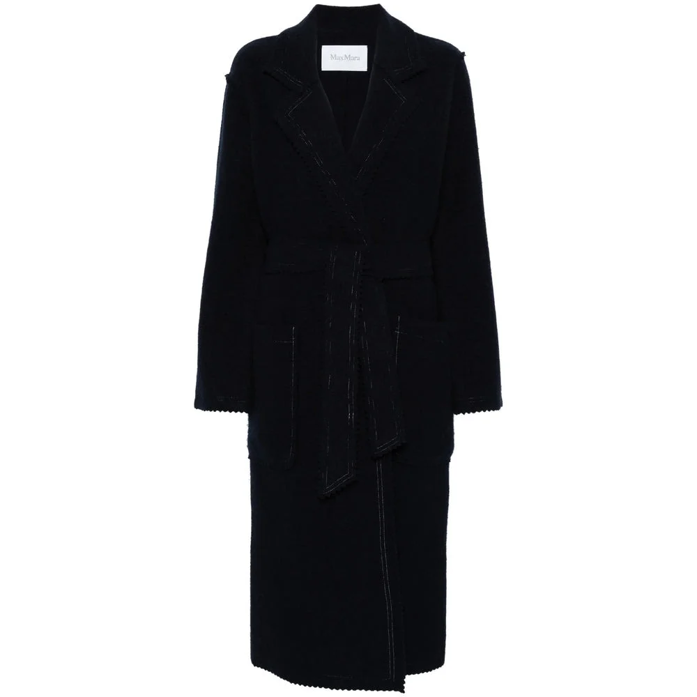 Max Mara Blue Coats - Single Breasted Coats Women - 1