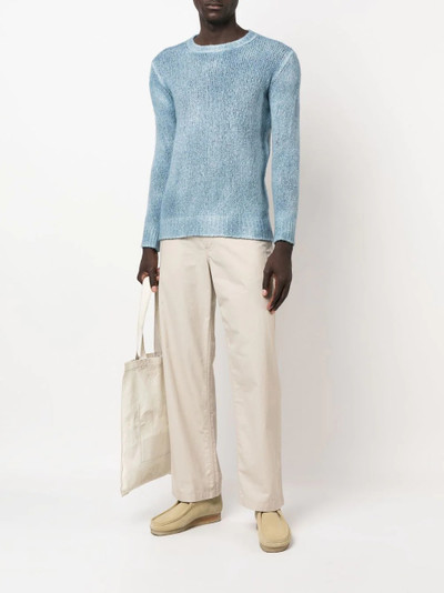 Avant Toi distressed-effect crew-neck jumper outlook