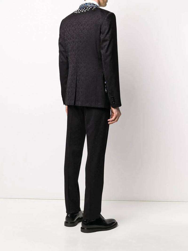 Martini-Fit floral jacquard suit 4
