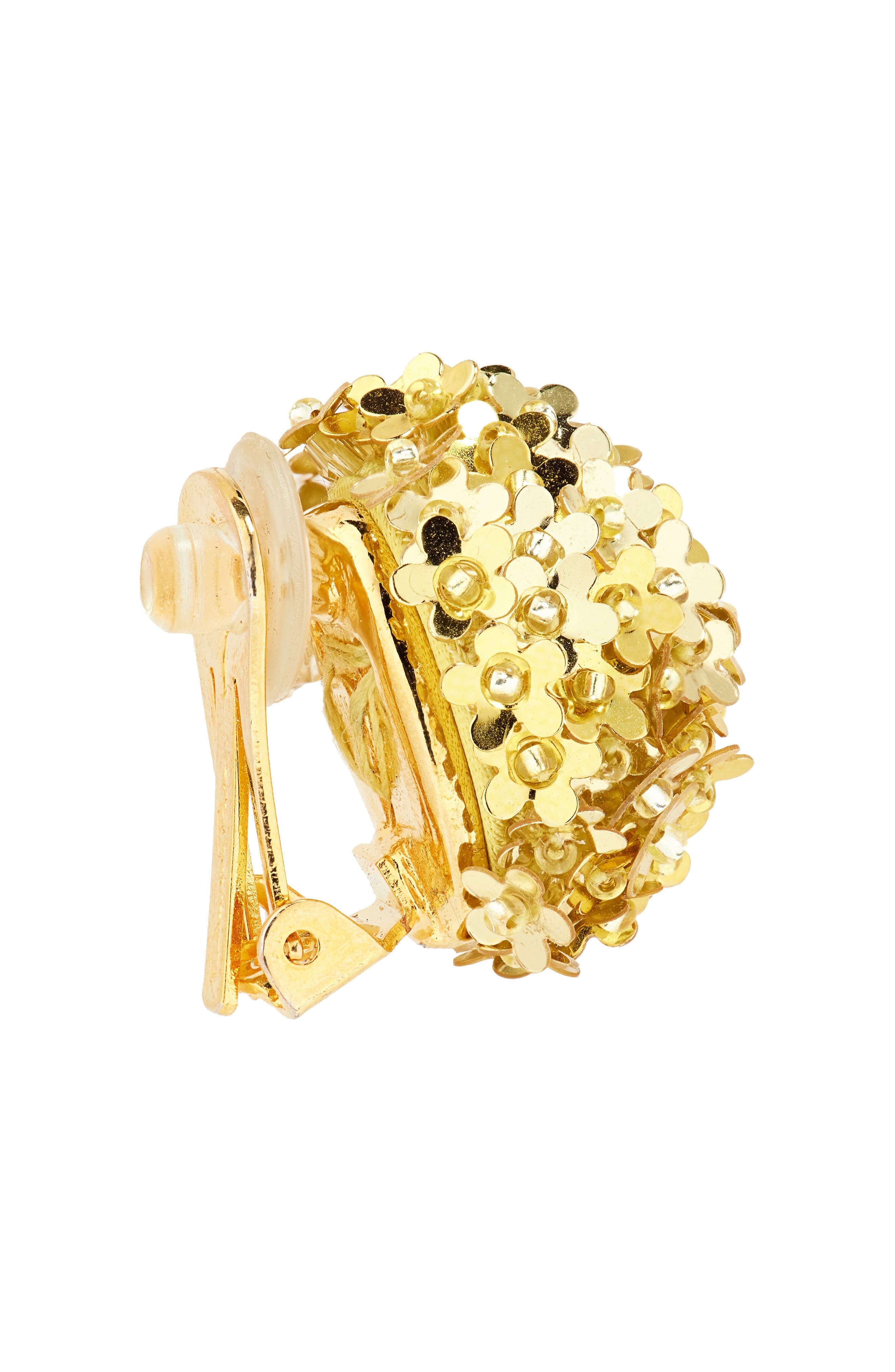 Oscar de la Renta Small Pompom Clip-On Earrings in Yellow Gold at Nordstrom - 6