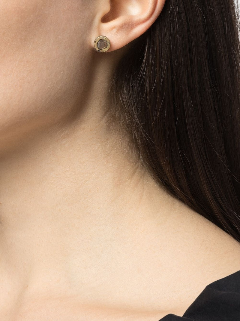 Parts of Four diamond single stud earring outlook
