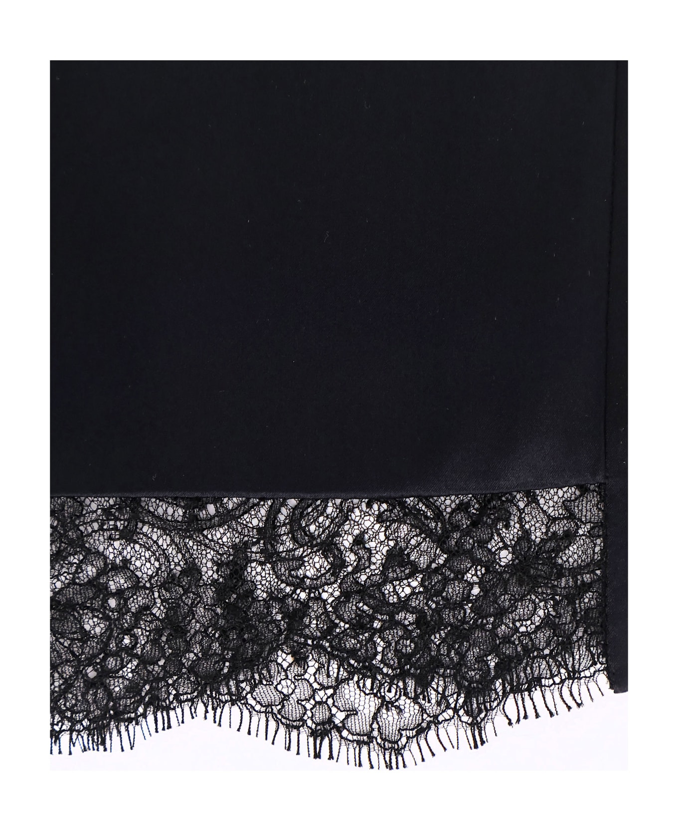 Silk Skirt With Lace Inserts - 3