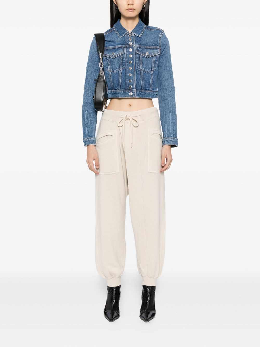 cotton-blended trousers - 2