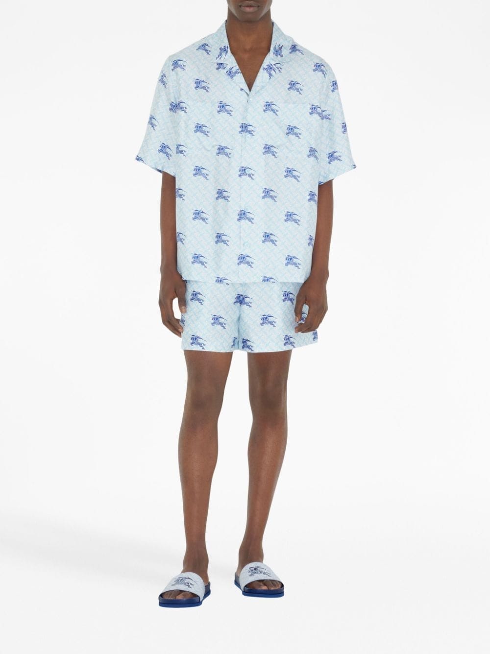 EKD TB-monogram silk shorts - 2