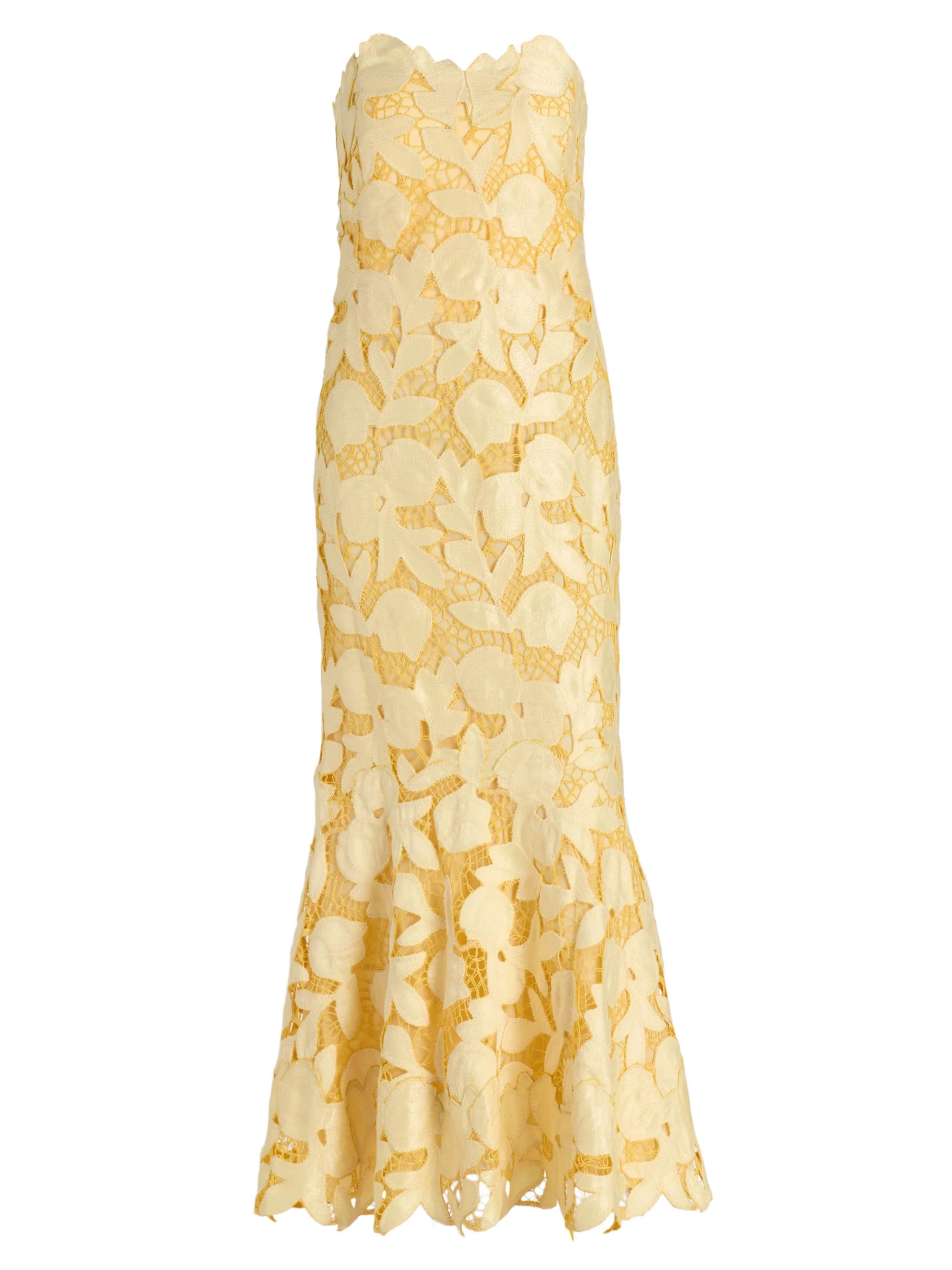 Women's Valletta Strapless Midi-Dress - Buttercream Multi - 1