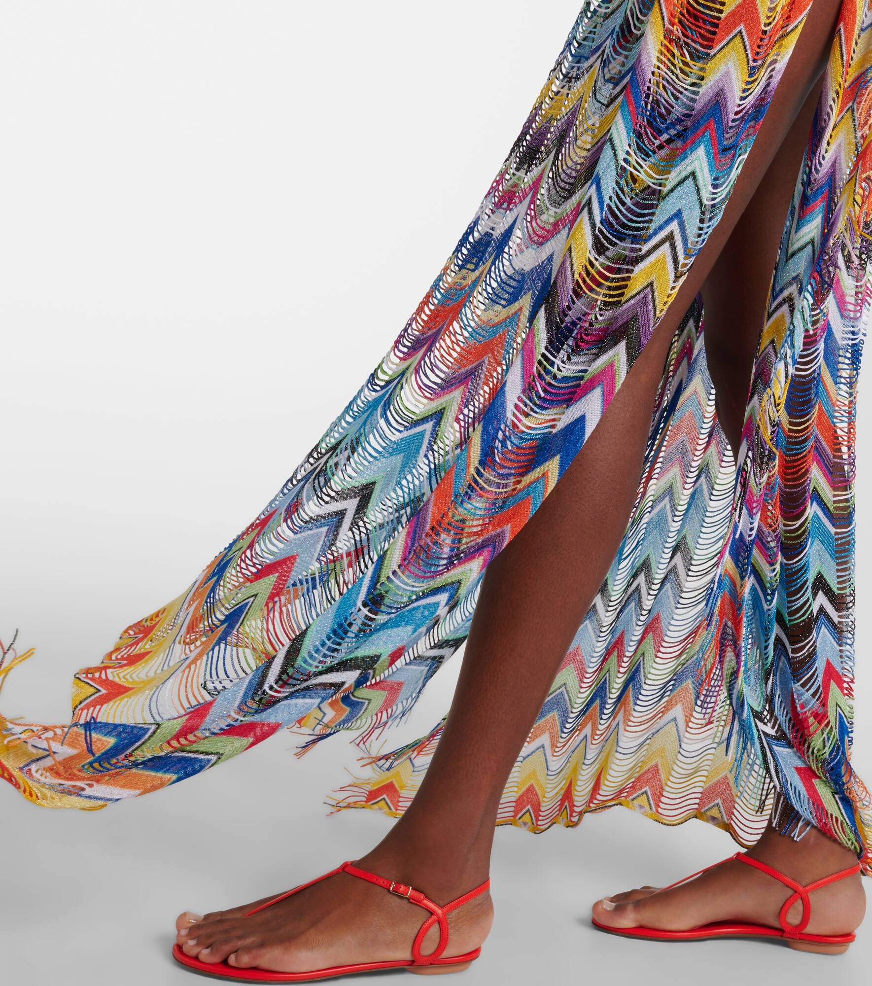 Zig Zag fringed maxi dress - 5