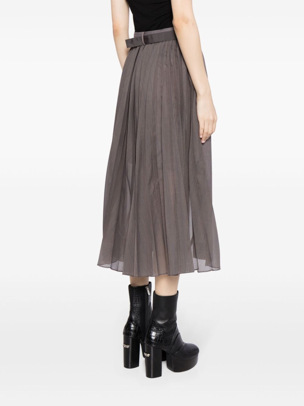 Prince of Wales check midi skirt - 4