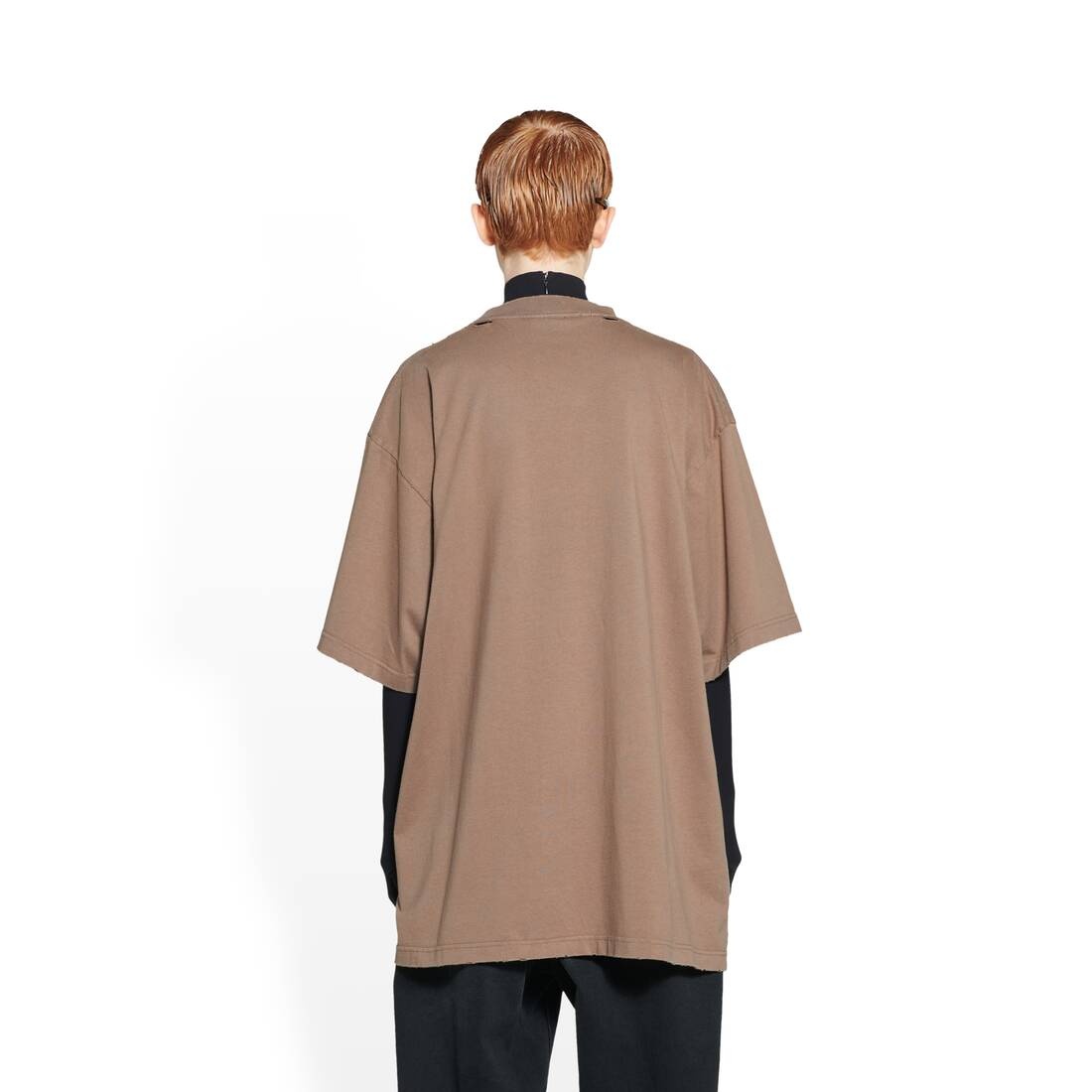 Caps T-shirt Boxy Fit in Grey - 4