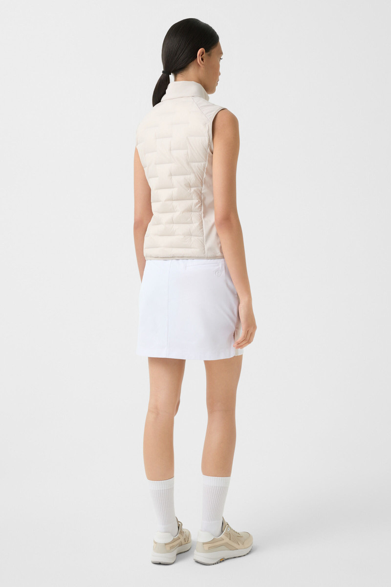 Lorina lightweight down vest in Sand 3
