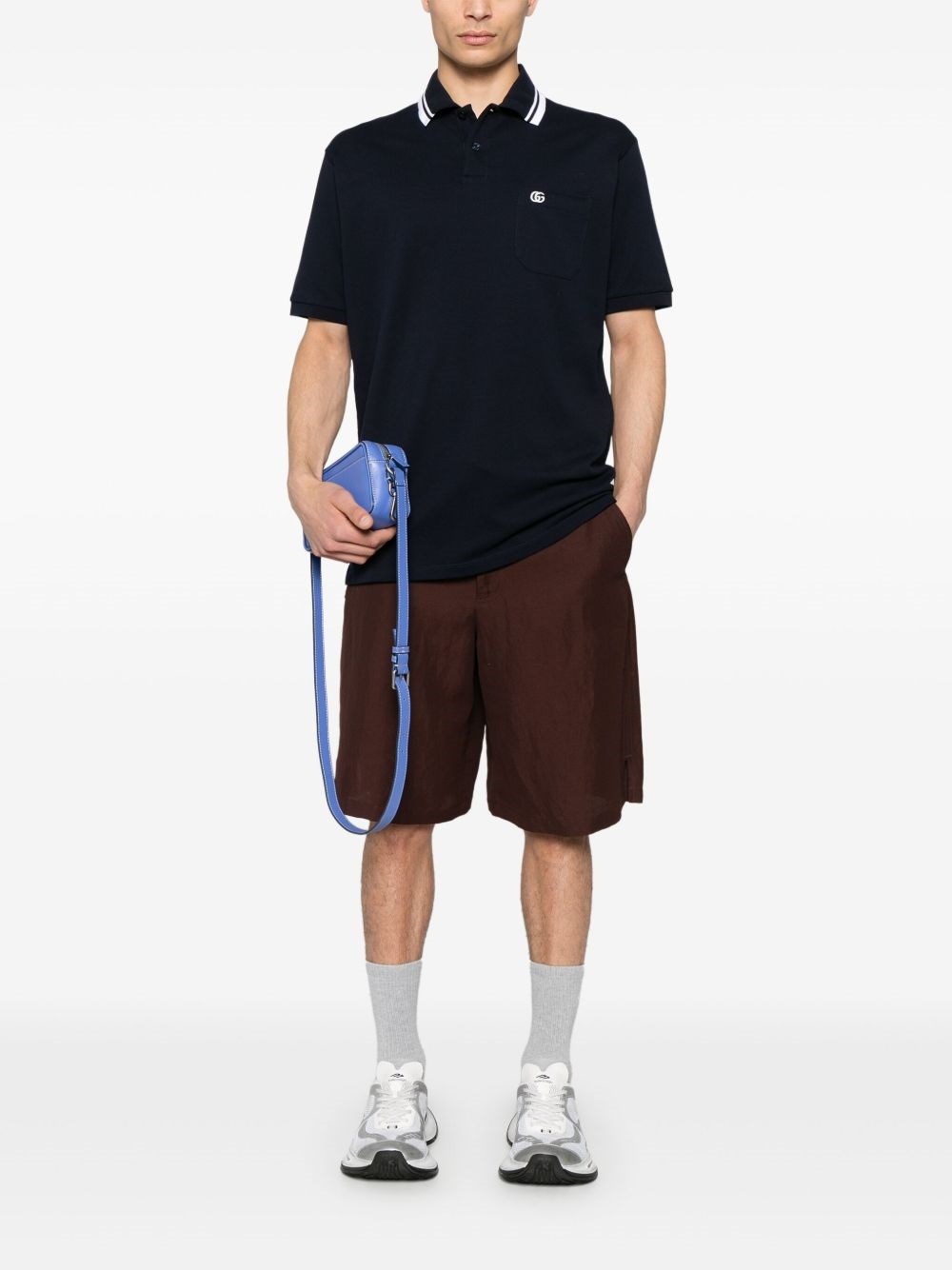 Cotton embroidered polo - 3