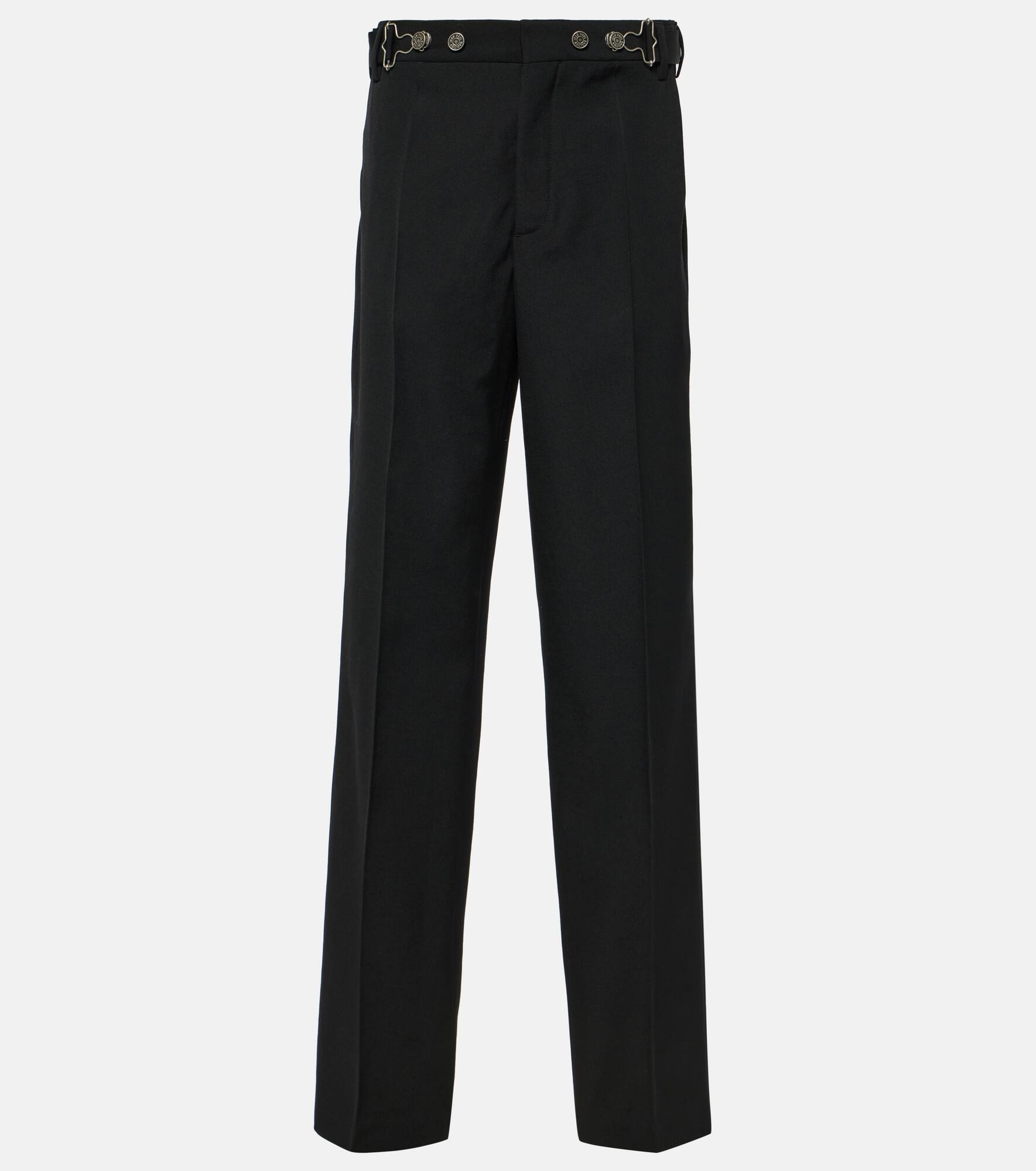 Wool straight pants - 1