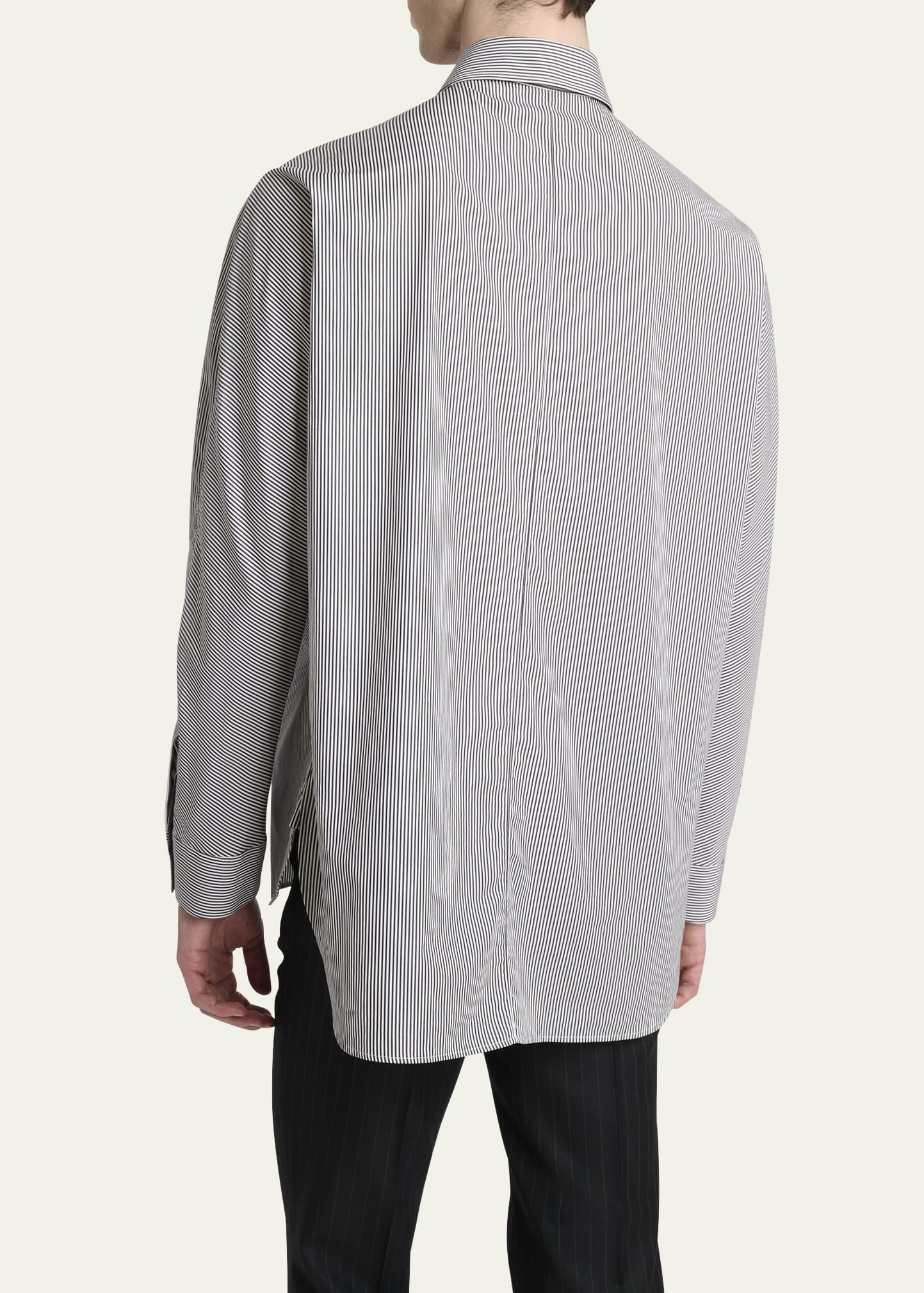 Men's Pinstripe Poplin Dress Shirt - 3
