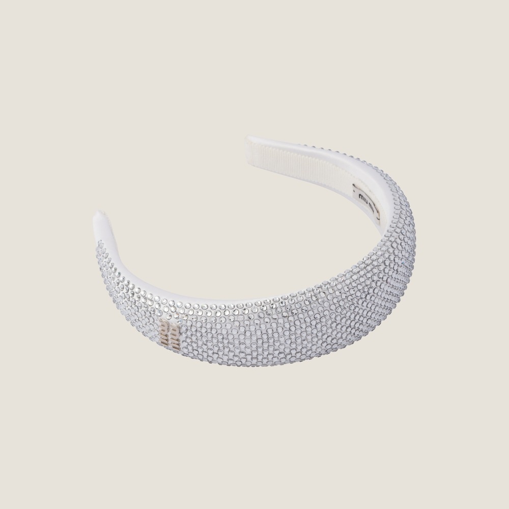 Satin headband with crystals - 3