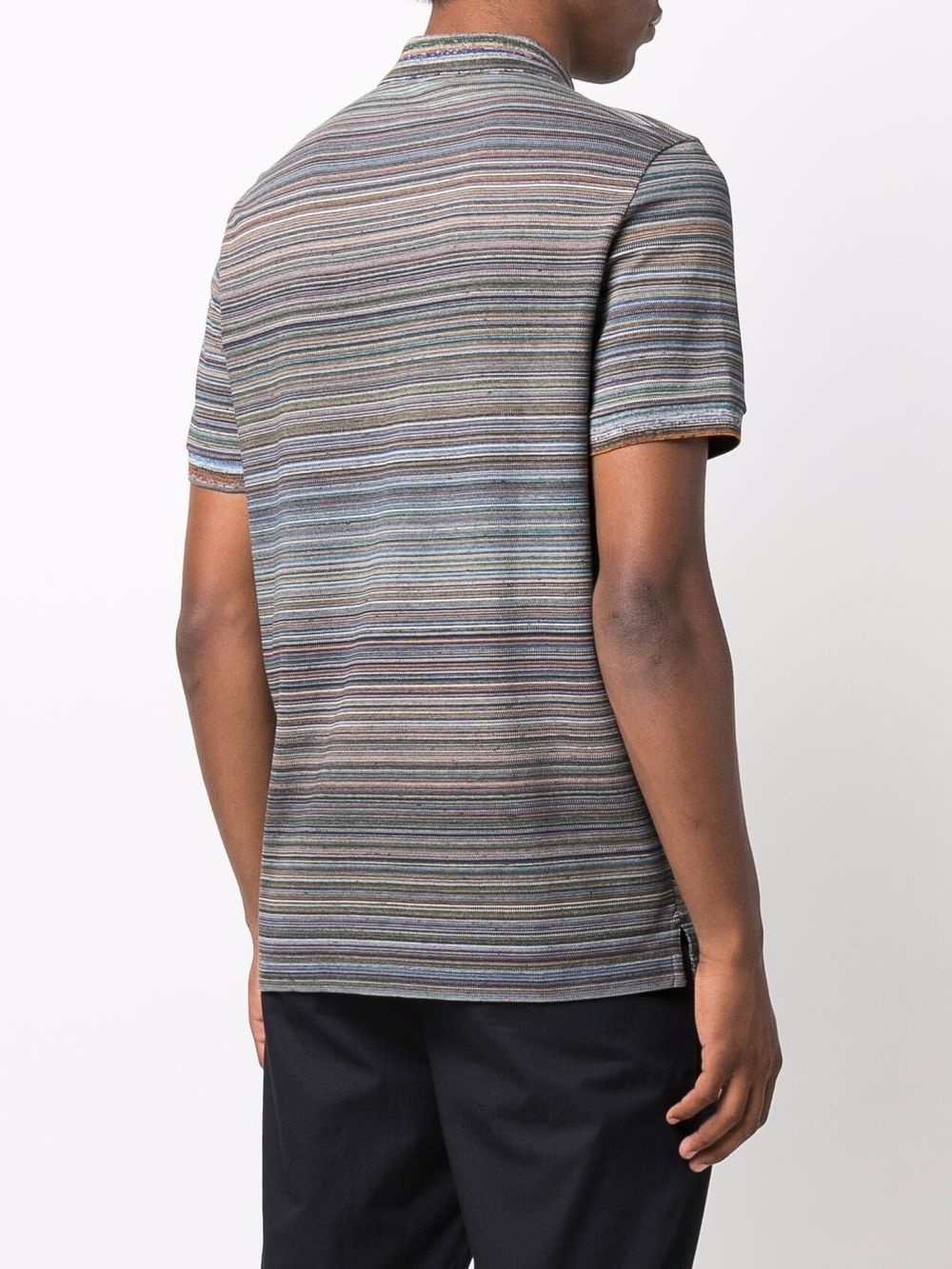 abstract-stripe polo shirt - 4