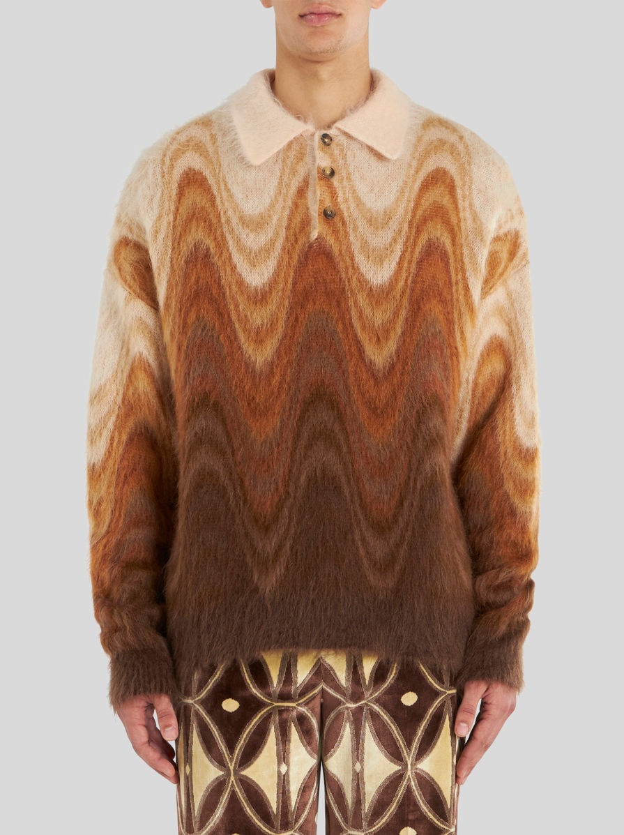 DEGRADÉ JACQUARD POLO JUMPER - 2