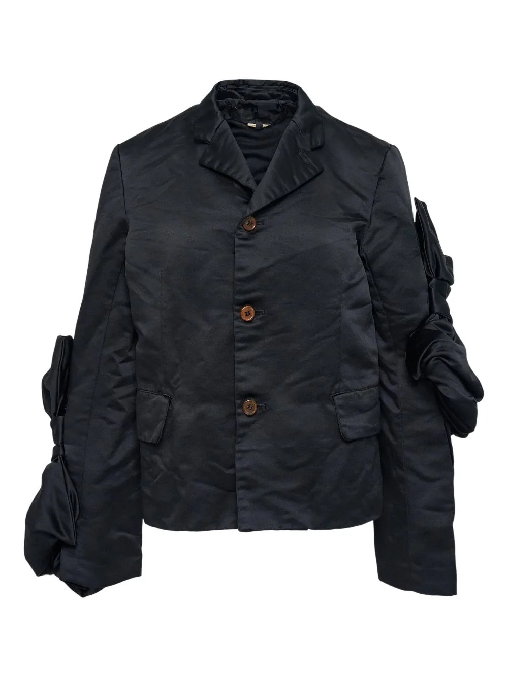 ribbon-detail jacket - 1