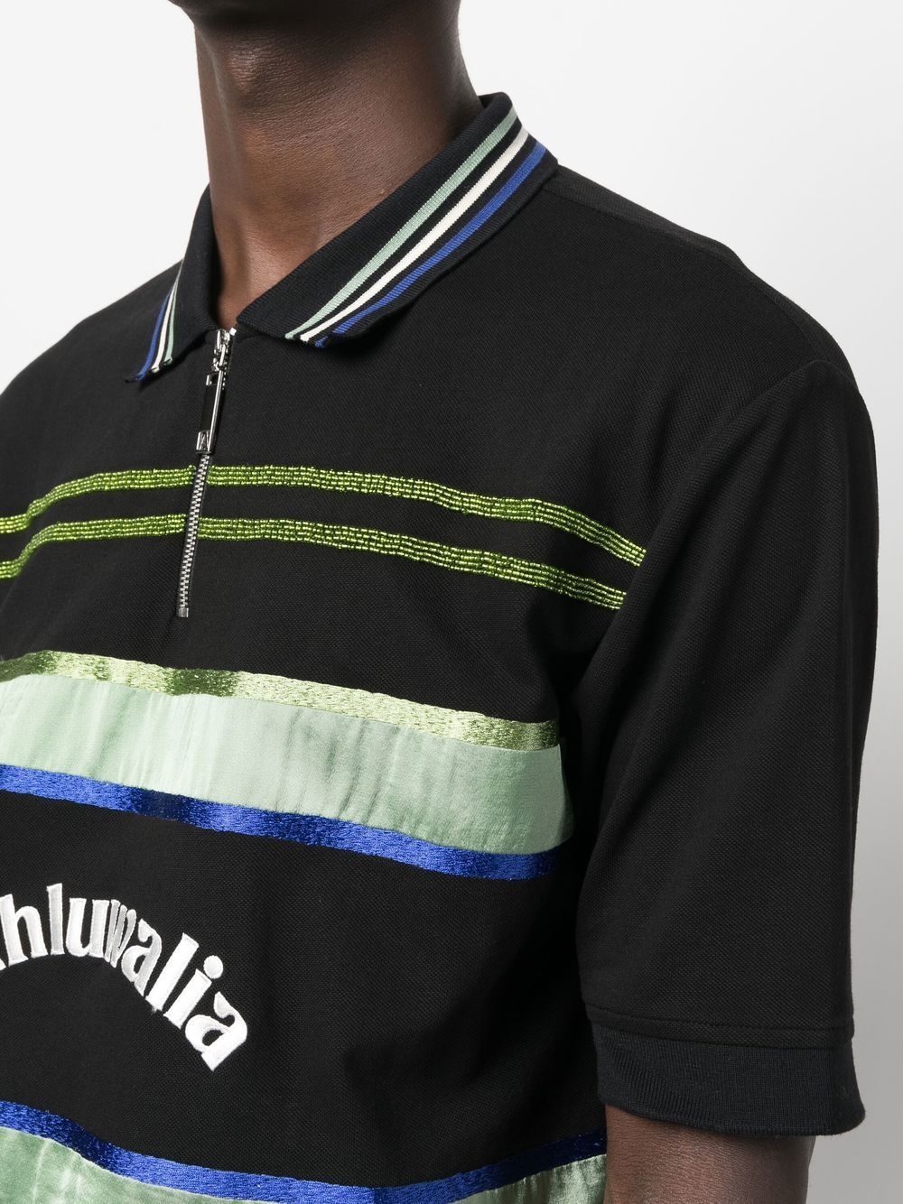 striped short-sleeve polo shirt - 5