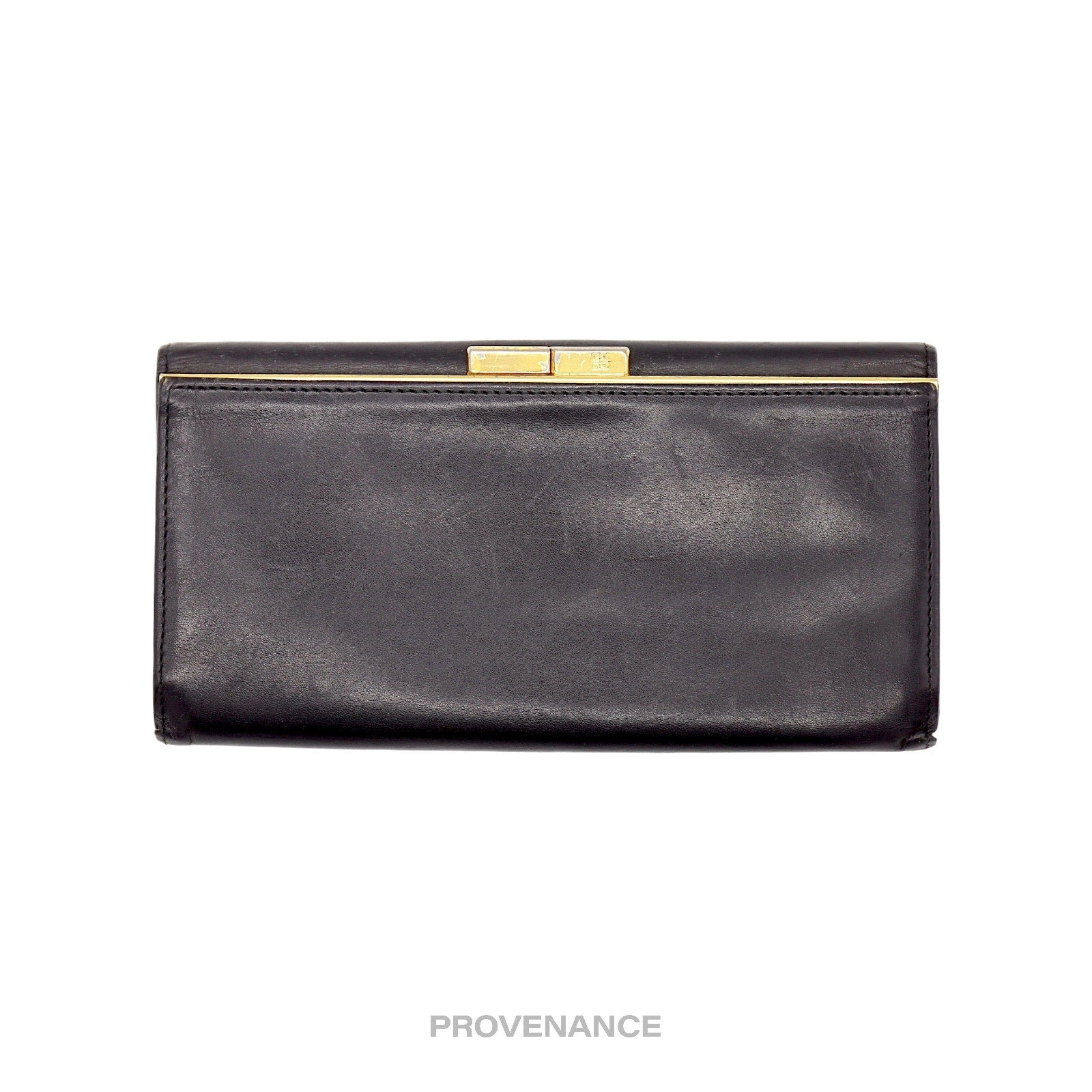 Givenchy Logo Snap Long Wallet - Black Leather - 2