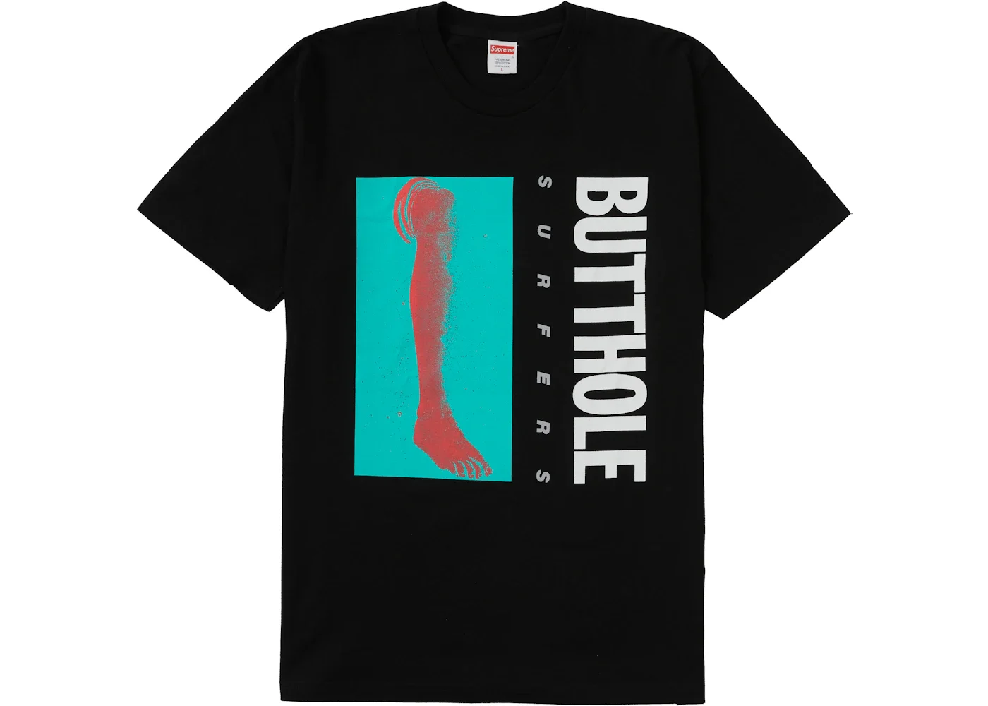 Supreme Butthole Surfers Leg Tee Black - 1