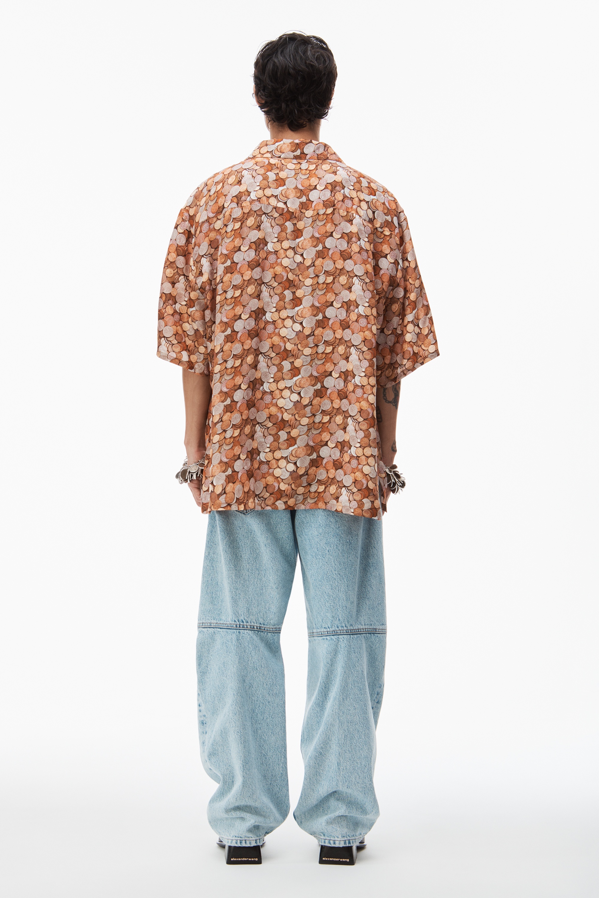 coin camp shirt washed cupro - 4