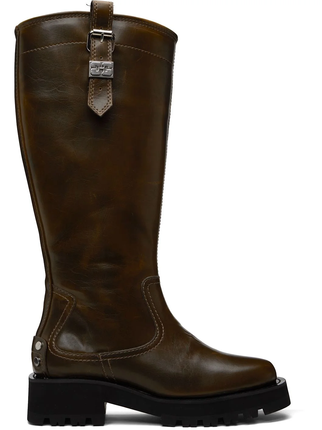 Khaki High Tall Boots - 1