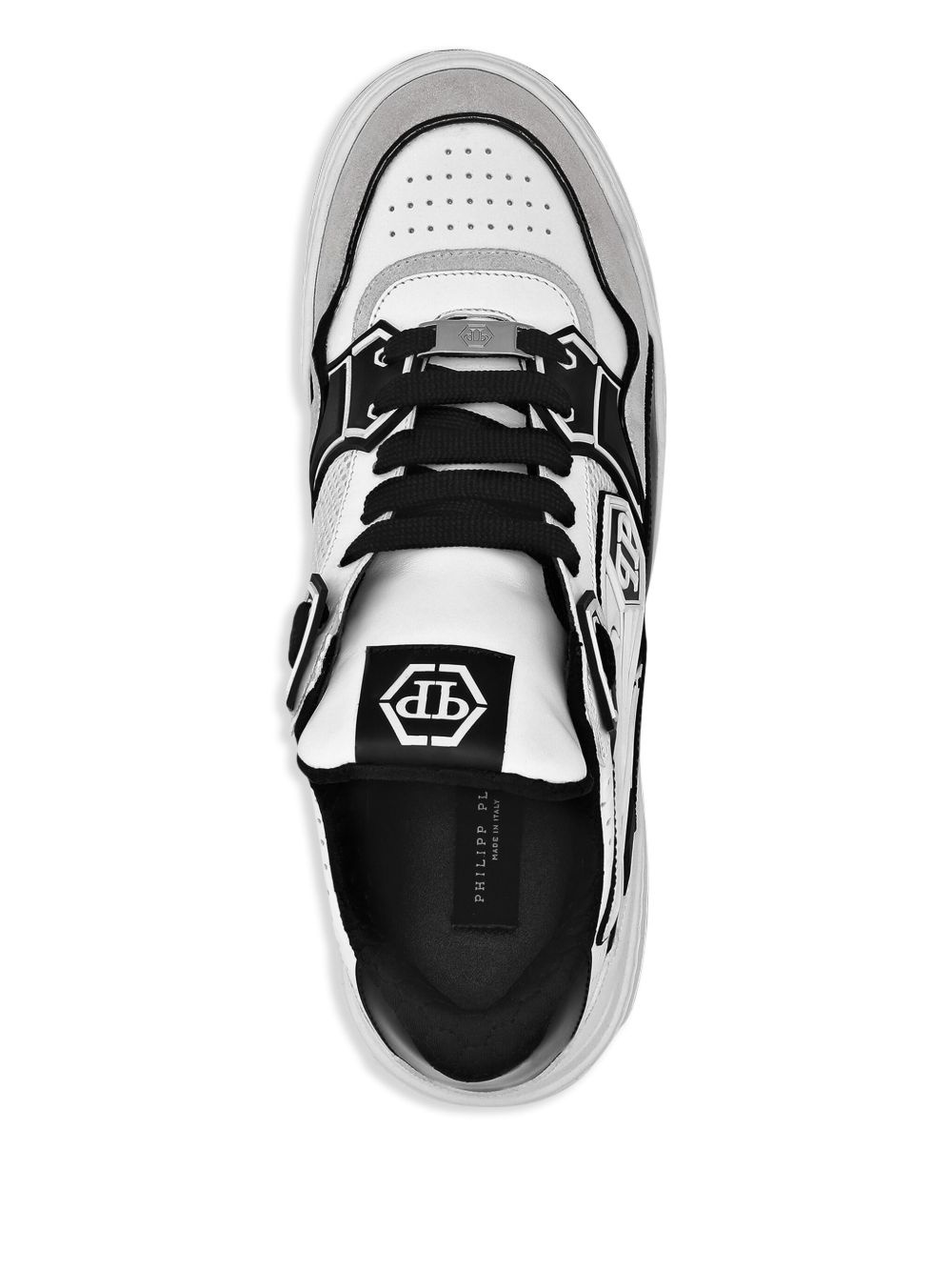 Hexagon rhinestone-embellished sneakers - 3