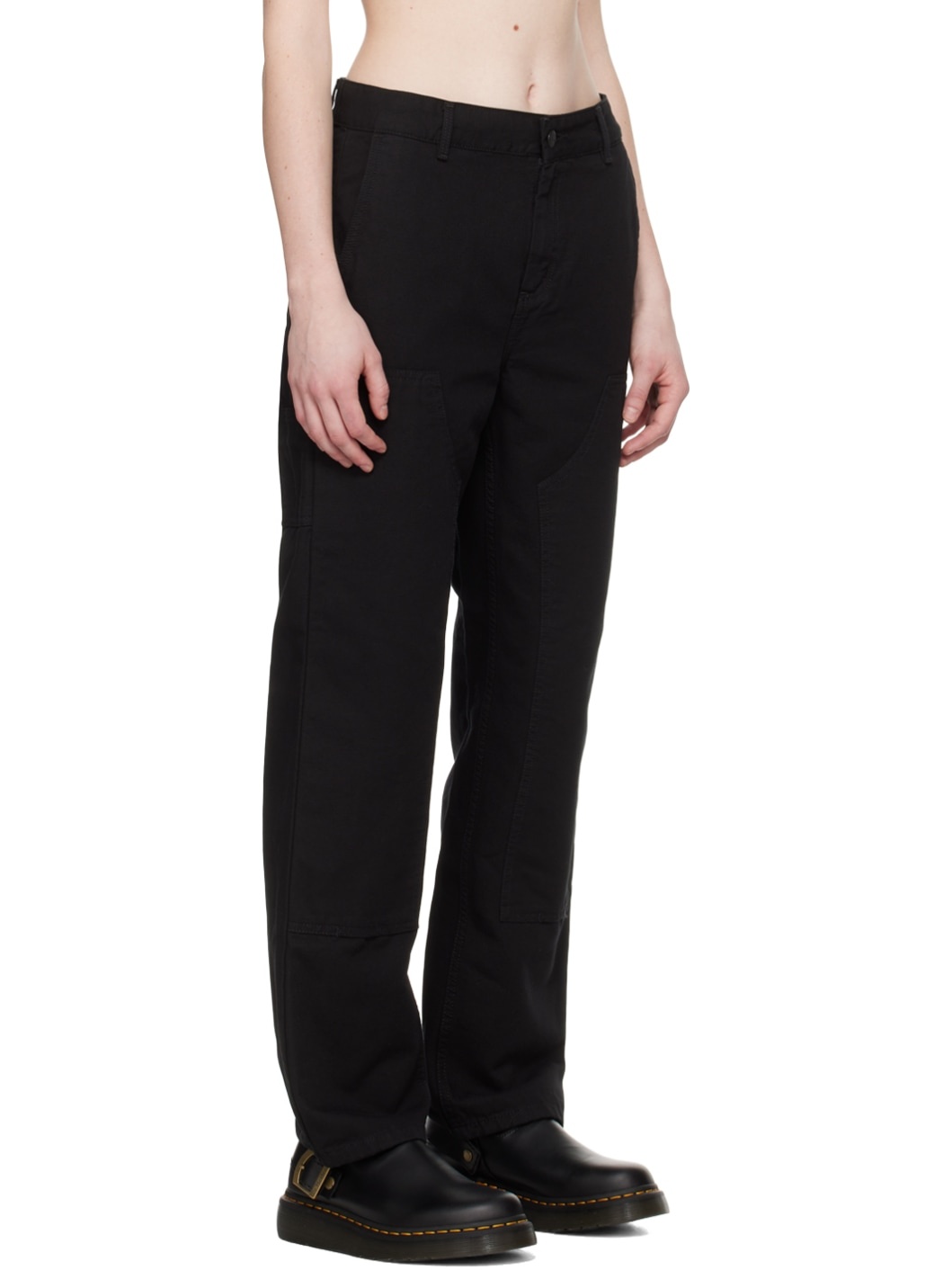 Black Pierce Double Knee Trousers - 2