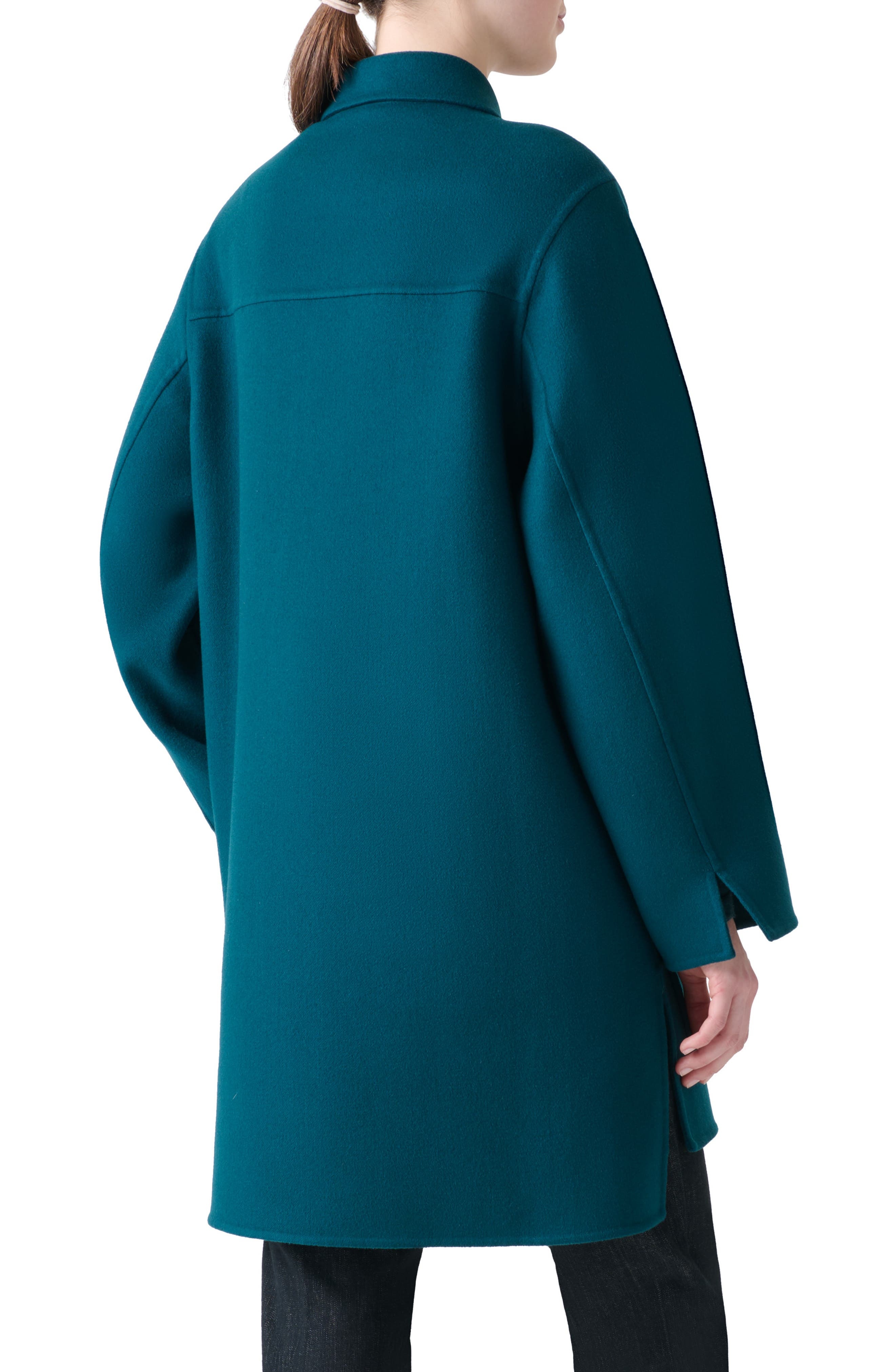 Akris Fabiola Cashmere Coat in River Green at Nordstrom - 2