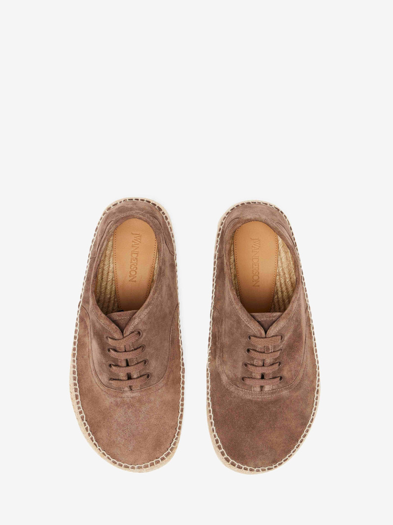 SUEDE LACE-FRONT PLATFORM ESPADRILLES 4