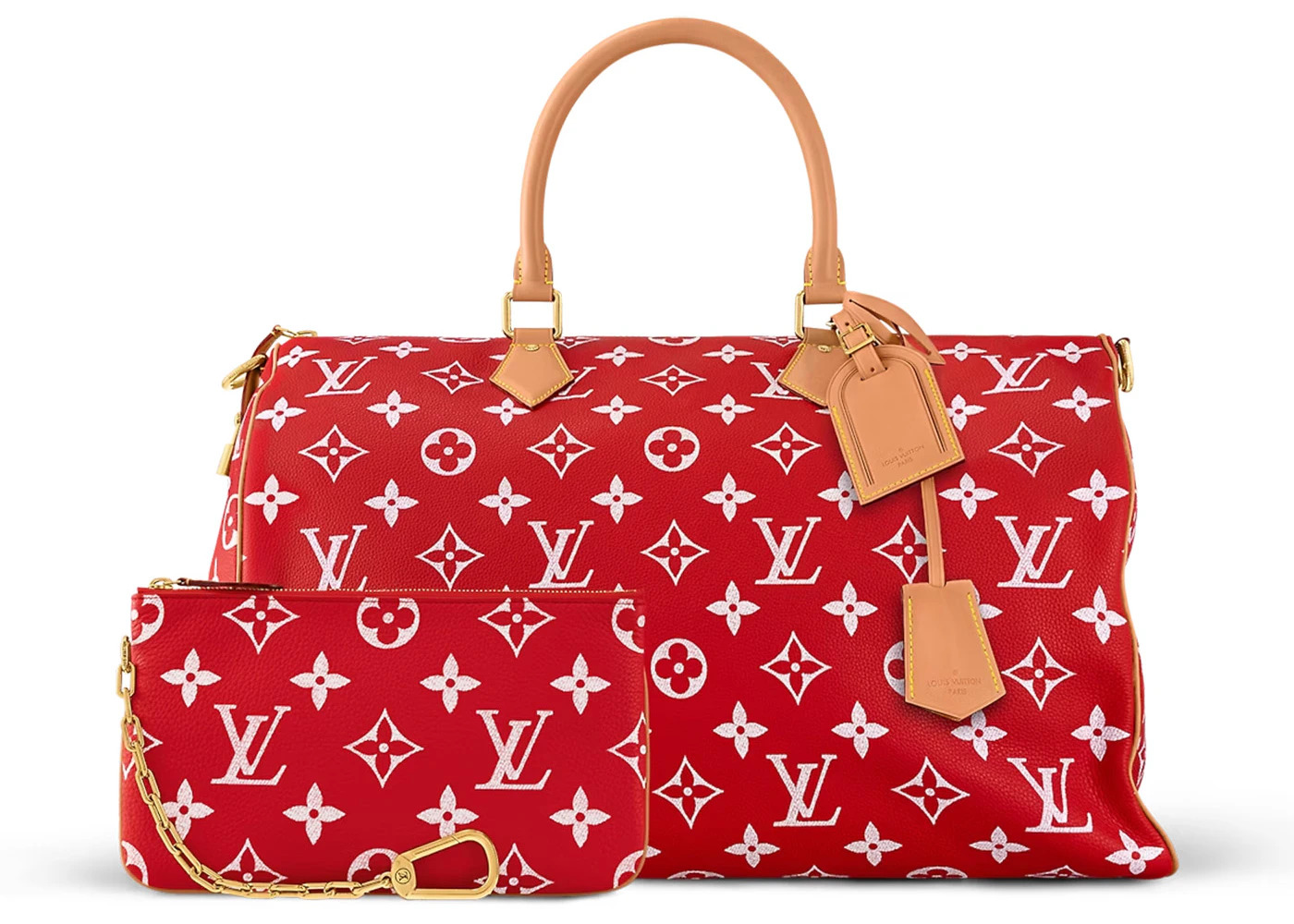 Louis Vuitton Speedy P9 Bandoulière 50 Monogram Leather Red - 4