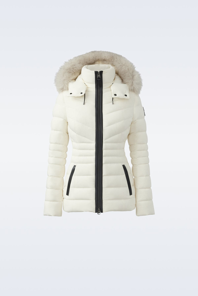 PATSY Agile 360 down jacket with blue fox fur 5