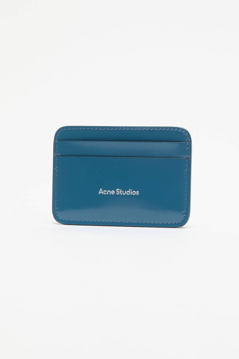 Leather card holder - Denim blue 3
