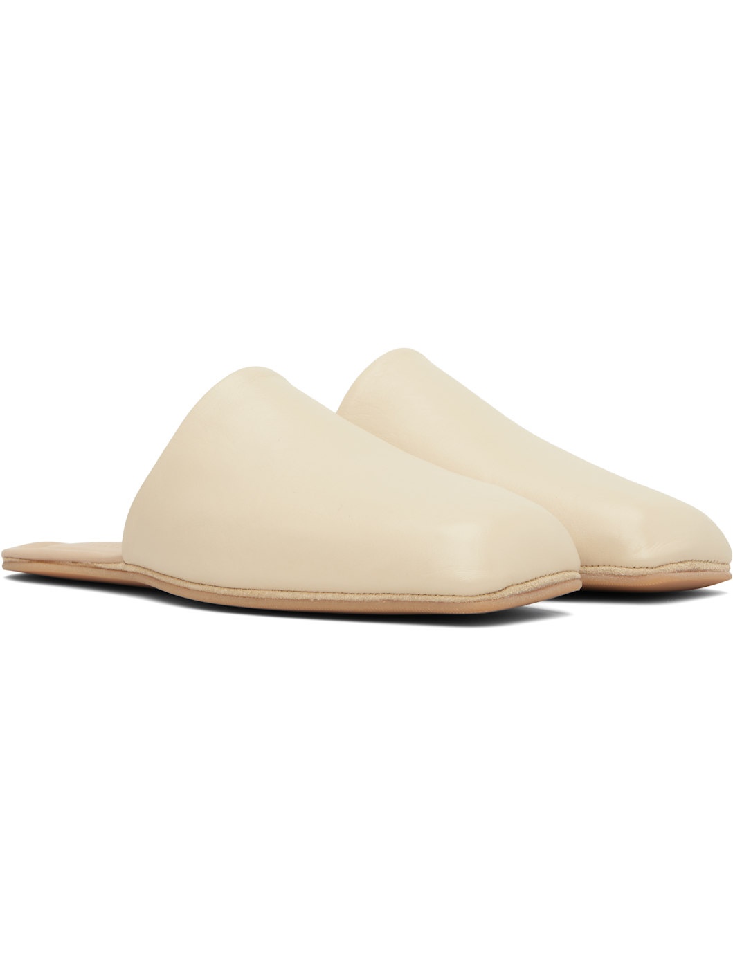 WORK SHOP Emporio Armani Beige Cigarr Slippers - 4