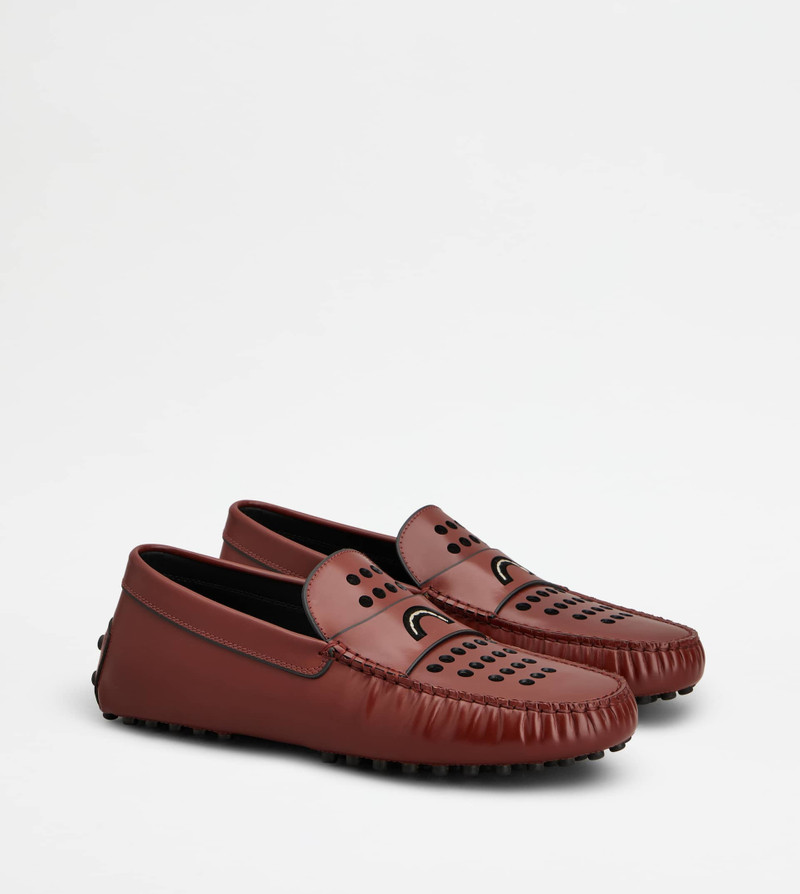 GOMMINO LOAFERS IN LEATHER - BURGUNDY 2
