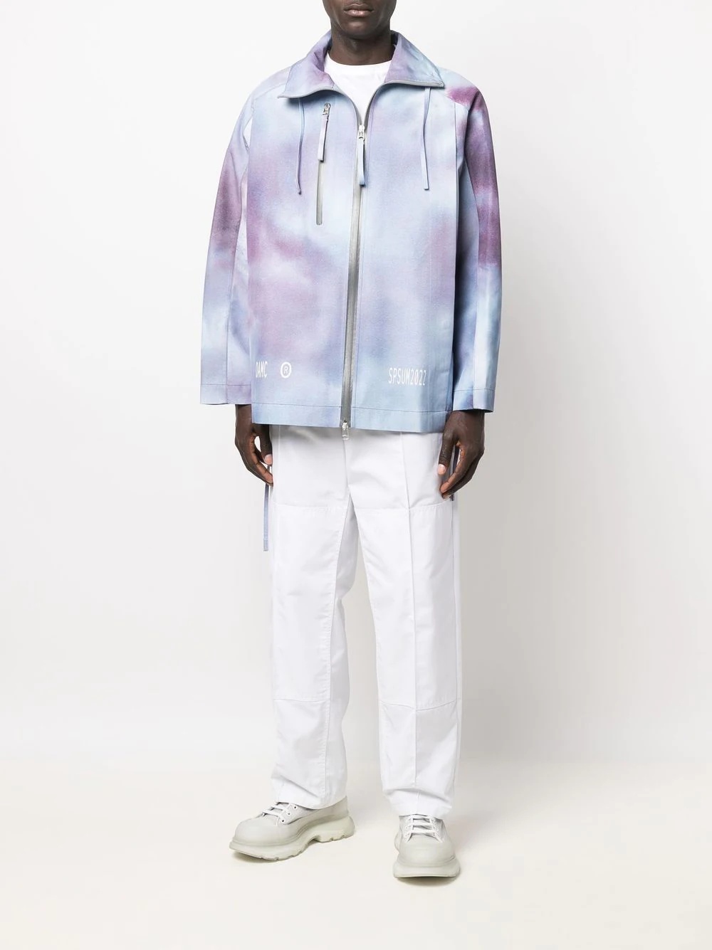 tie-dye zip-up lightweight jacket - 2