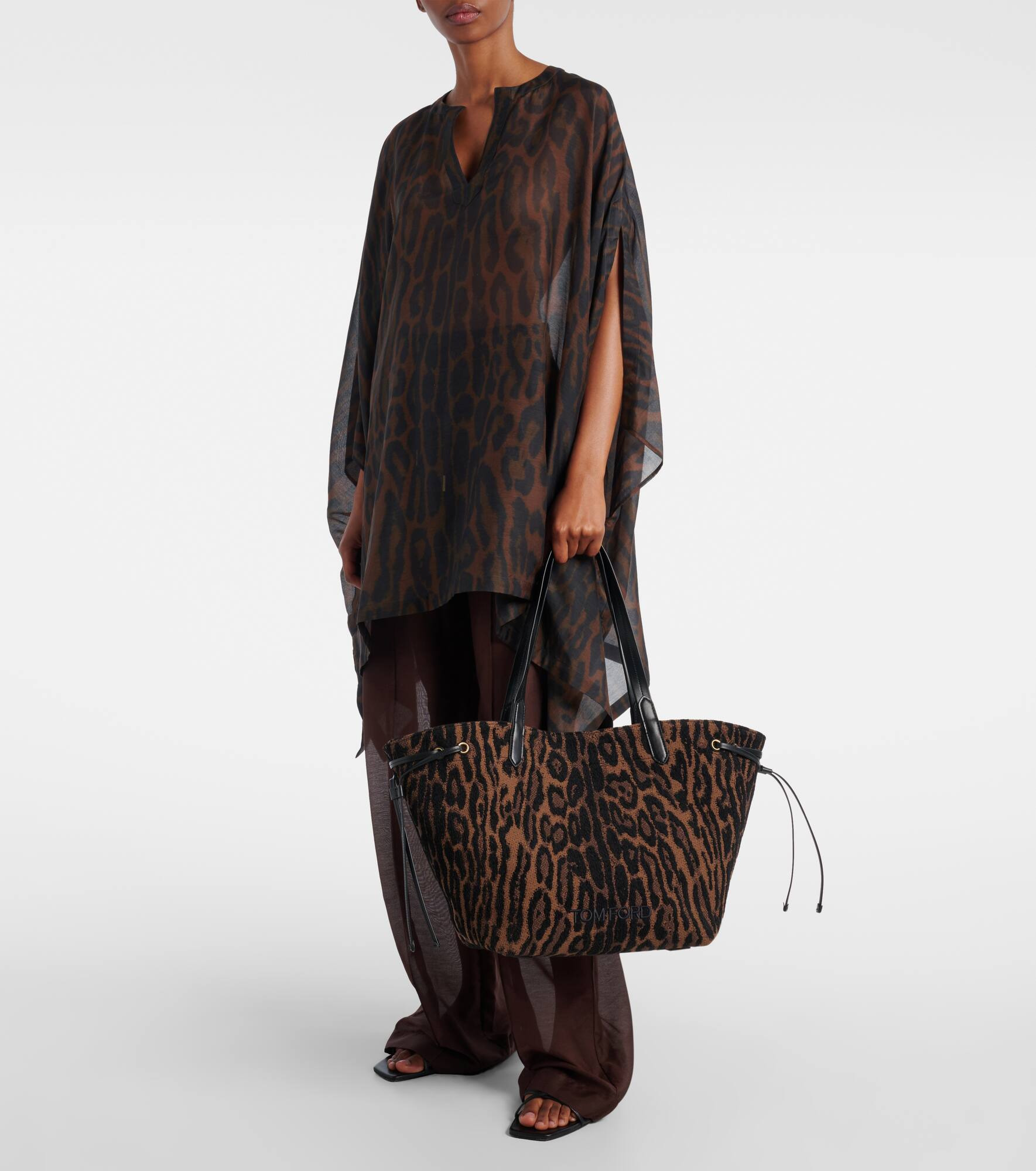 Beachwear Large jacquard tote bag - 5