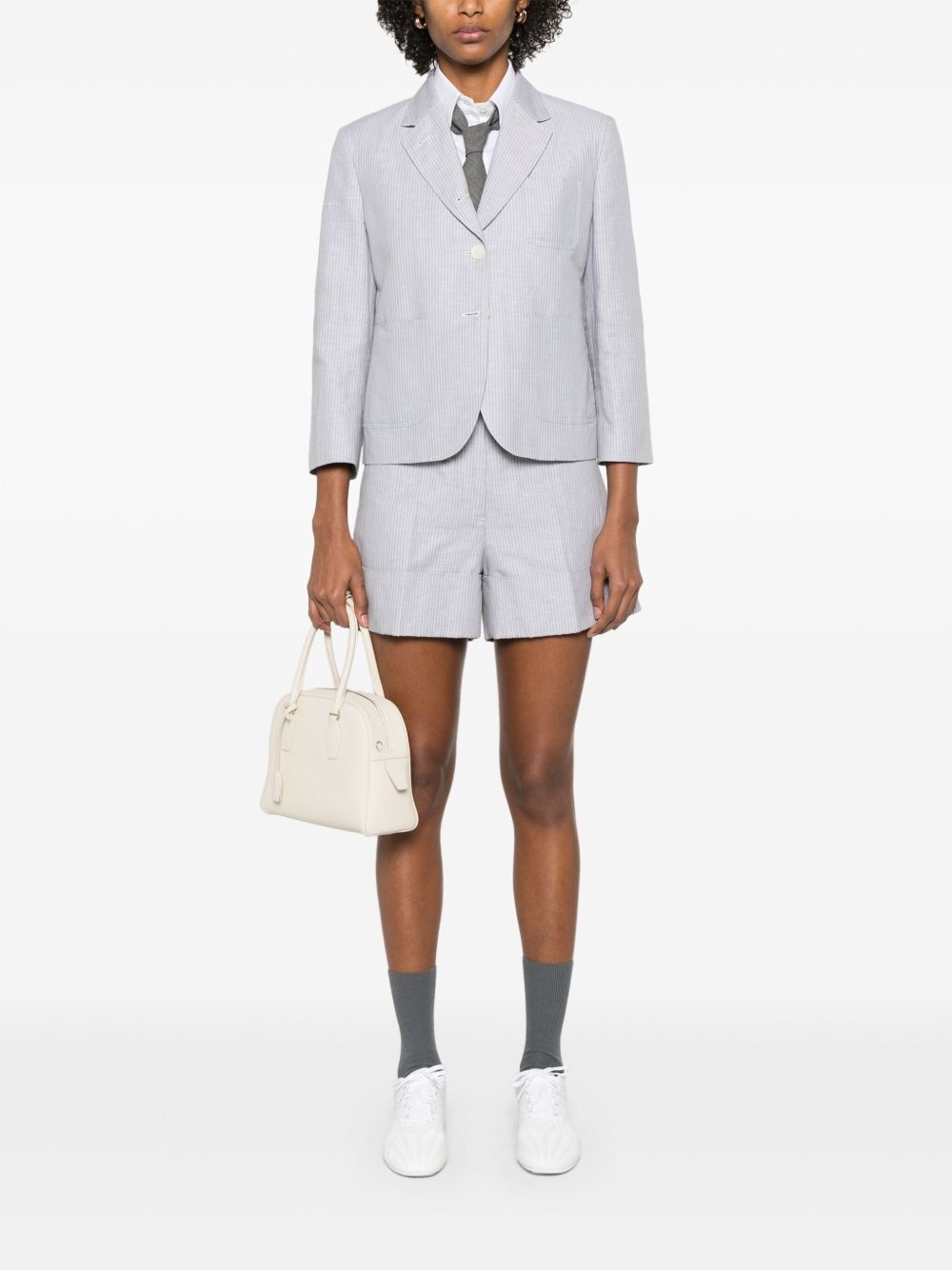 pinstripe shorts - 2