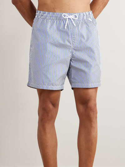 Loro Piana Bay Straight-Leg Mid-Length Logo-Print Striped Swim Shorts outlook